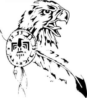 Native American Eagle Sticker 2