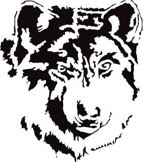 Wolf Head Sticker 2
