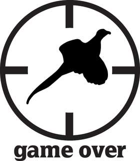 Game Over Pheasant Sticker 2