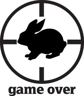 Game Over Rabbit Sticker 3