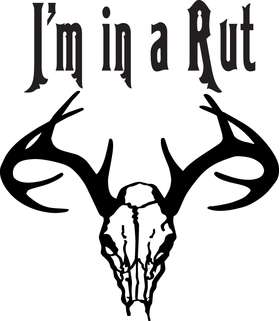 I'm in a Rut Deer Skull Sticker