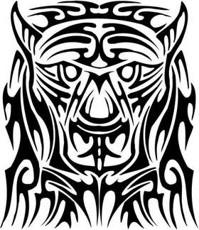 Tribal Animal Flame Sticker 98
