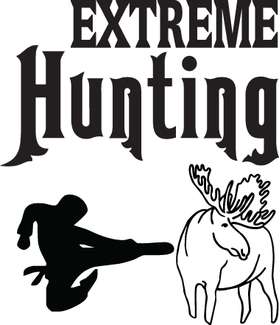 Extreme Hunting Moose Sticker