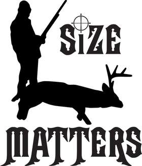 Size Matters Deer Hunting Sticker 3