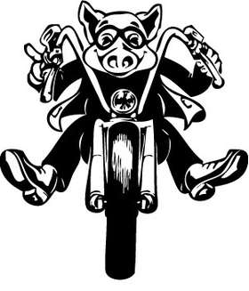 Motorcycle Hog Sticker