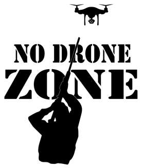 No Drone Zone Shooting Sticker