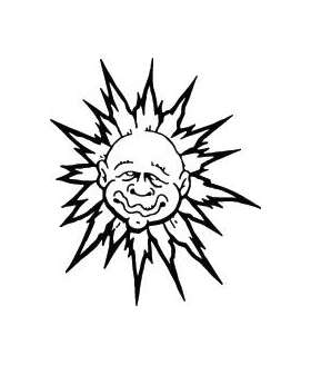 Sun Sticker 206