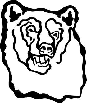 Bear Head Sticker 1
