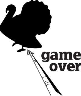 Game Over Turkey Bowhunting Sticker