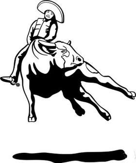 Bull Riding 5 Sticker