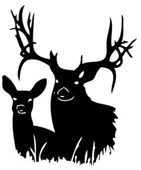 Deer Couple 3 Sticker