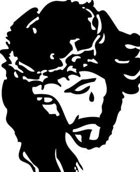 Jesus with Tear Sticker
