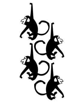 Monkey Hanging Around Sticker