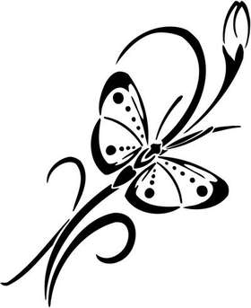 Tribal Butterfly Sticker 43
