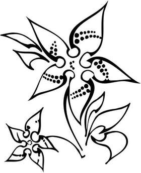Tribal Flower Sticker 255