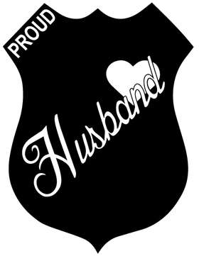 Proud Police Husband Sticker