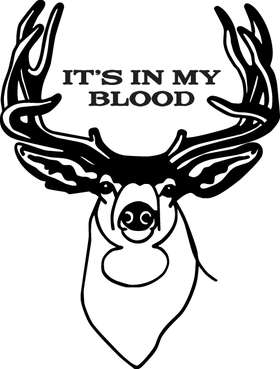 Its in My Blood Deer Sticker