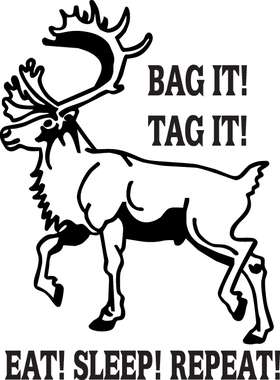 Bag it Tag it Caribou Sticker