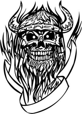 Flaming Skull Sticker 29