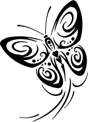 Tribal Butterfly Sticker 2