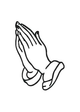 Prayer Hands Sticker 4238