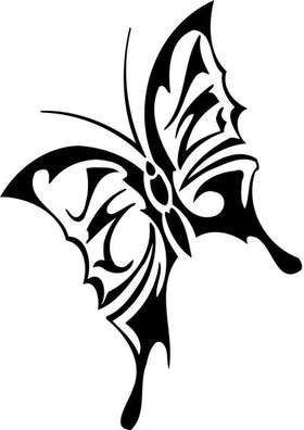 Tribal Butterfly Sticker 25