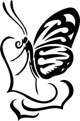 Tribal Butterfly Sticker 39
