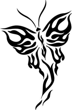 Tribal Butterfly Sticker 7