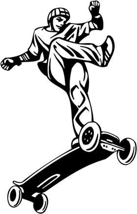 Extreme Longboard Skater Sticker 2177