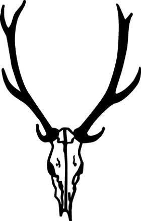 Elk Skull Sticker