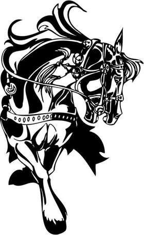 Flaming Horse Sticker 11