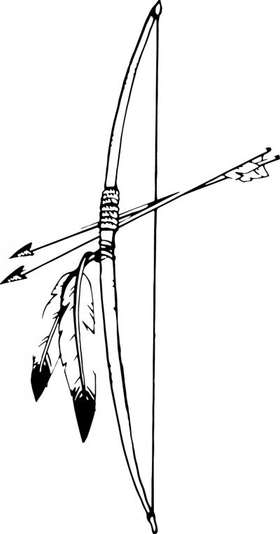 Native American Bow and Arrow Sticker 2