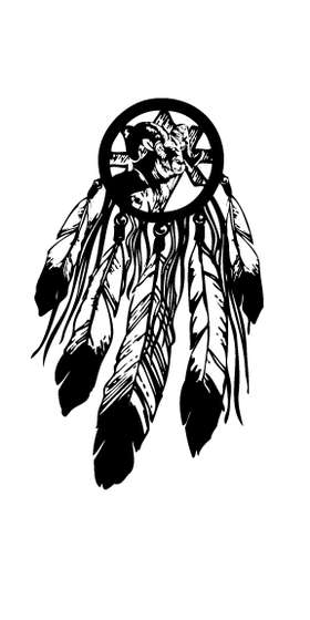 Native American Dreamcatcher Ram Sticker