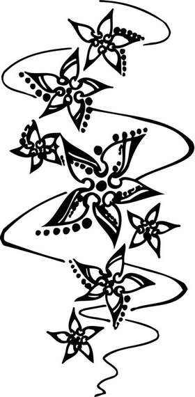 Tribal Flower Sticker 287