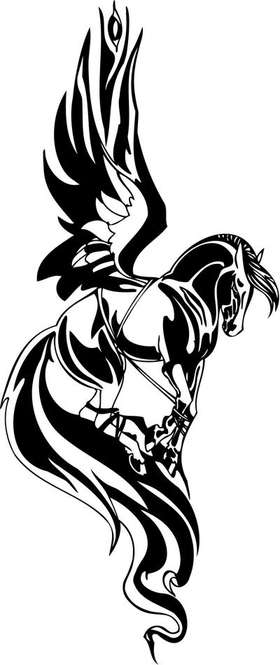 Flaming Horse Sticker 6