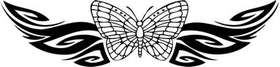 Tribal Butterfly Sticker 267