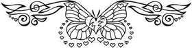 Butterfly Heart Sticker 50