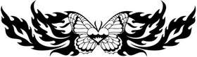 Tribal Butterfly Sticker 296
