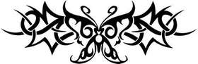 Tribal Butterfly Sticker 116