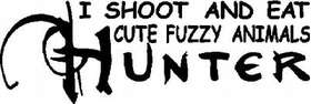 I Shoot and Eat Fuzzy Animals Sticker
