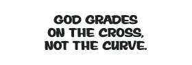 God Grades on the Cross Sticker 4054