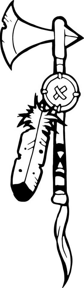 Native American Tomahawk Sticker