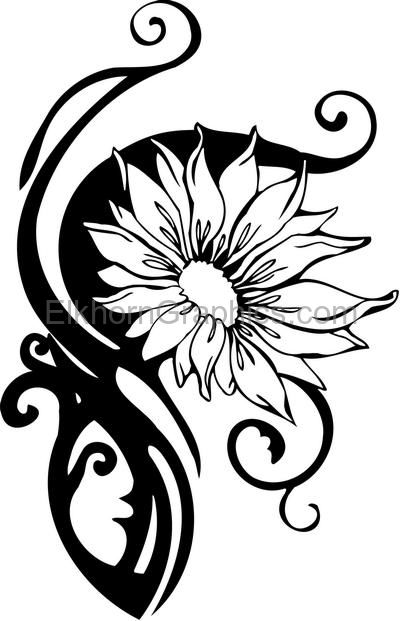 Flower Sticker 13 - Flower Stickers | Elkhorn Graphics LLC