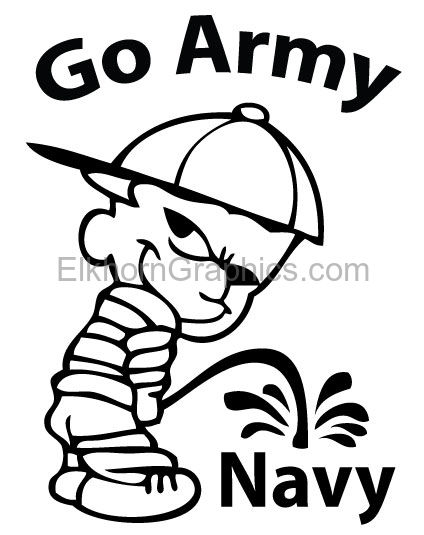 Army Pee On Navy Sticker
