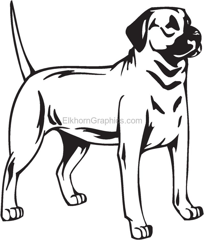 Blackmouth Cur Dog Sticker - Dog Stickers and Decals | Elkhorn Graphics LLC