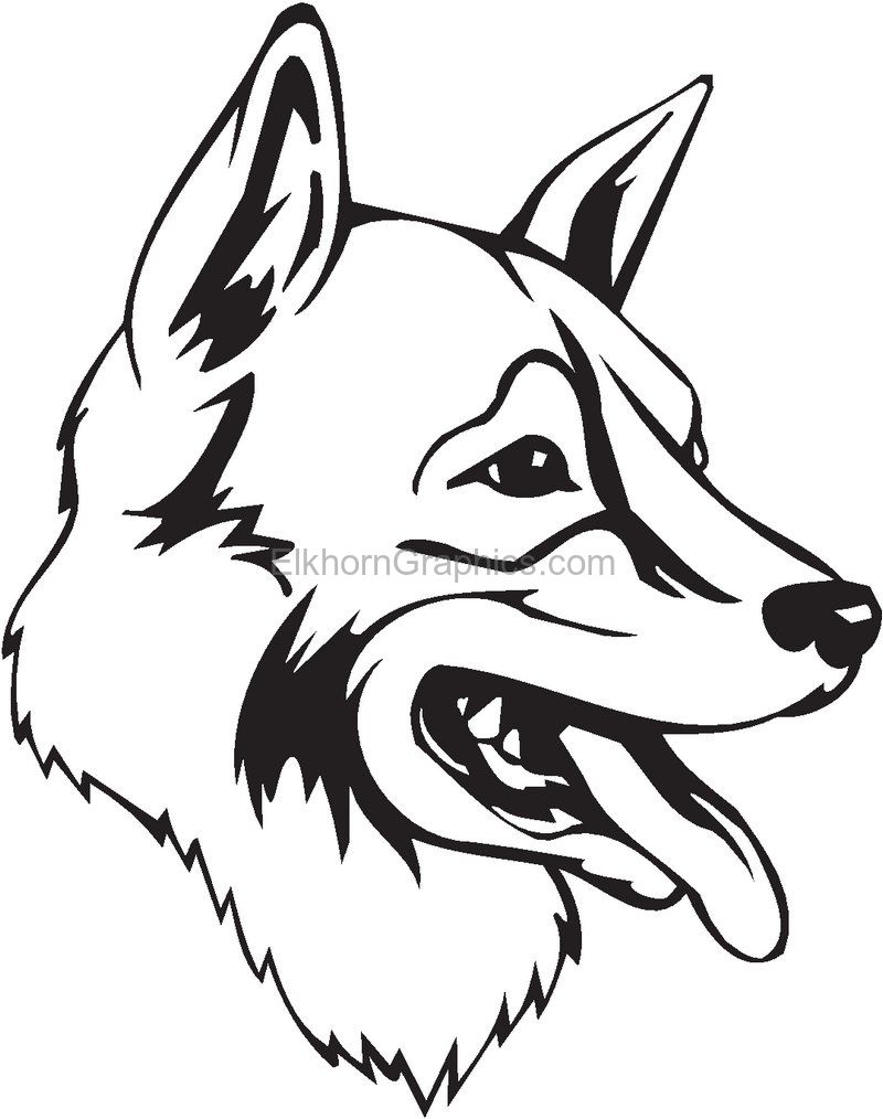 Tamaskan Dog Sticker - Dog Stickers and Decals | Elkhorn Graphics LLC
