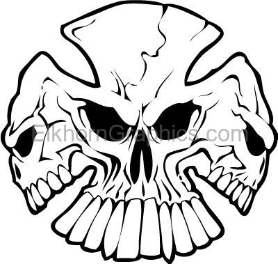 Skull 61 Sticker - Skull Stickers | Elkhorn Graphics LLC