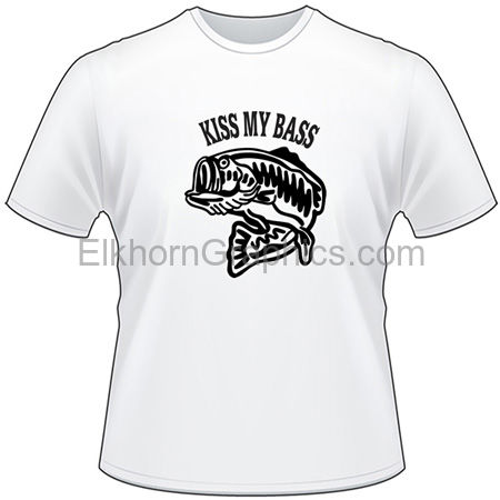 Kiss My Bass T-Shirt - Bass Fishing T-Shirts