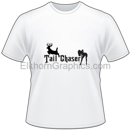 Tail Chaser Buck T-Shirt - Deer Hunting T-Shirts | Elkhorn Graphics LLC