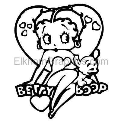 Betty002 Sticker 25cm Graphic All Colours Gloss Vinyl Decal Betty Boop